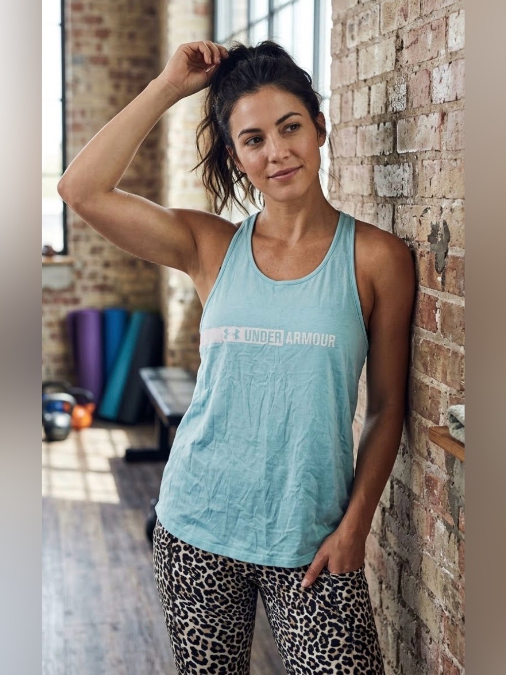 Under Armour Aqua Blue Racerback Workout Tank
